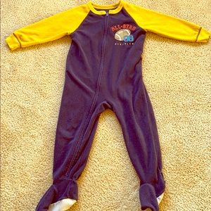 3/$15 Carter’s Fleece Zippered Football Onesie PJ